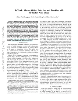 RaTrack: Moving Object Detection and Tracking with 4D Radar Point Cloud