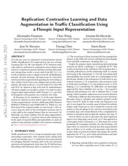 Replication: Contrastive Learning and Data Augmentation in Traffic
  Classification Using a Flowpic Input Representation