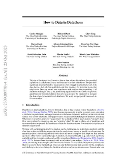 How to Data in Datathons