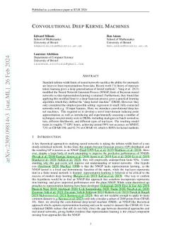 Convolutional Deep Kernel Machines