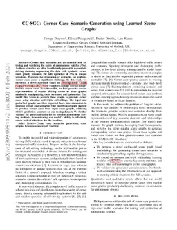 CC-SGG: Corner Case Scenario Generation using Learned Scene Graphs