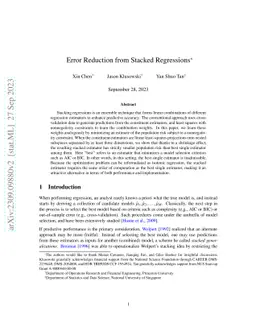 Error Reduction from Stacked Regressions