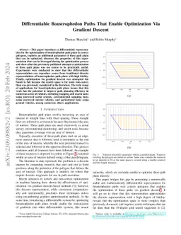 Differentiable Boustrophedon Paths That Enable Optimization Via Gradient
  Descent