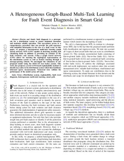 A Heterogeneous Graph-Based Multi-Task Learning for Fault Event
  Diagnosis in Smart Grid