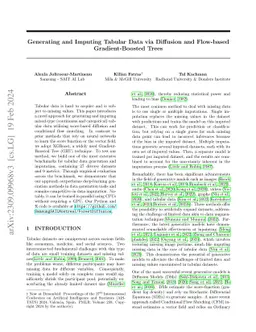 Generating and Imputing Tabular Data via Diffusion and Flow-based
  Gradient-Boosted Trees
