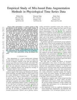 Empirical Study of Mix-based Data Augmentation Methods in Physiological
  Time Series Data
