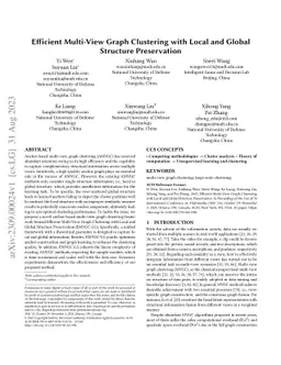 Efficient Multi-View Graph Clustering with Local and Global Structure
  Preservation