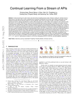 Continual Learning From a Stream of APIs