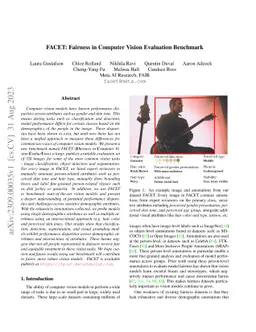 FACET: Fairness in Computer Vision Evaluation Benchmark