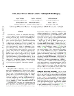SoDaCam: Software-defined Cameras via Single-Photon Imaging