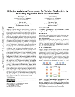 Diffusion Variational Autoencoder for Tackling Stochasticity in
  Multi-Step Regression Stock Price Prediction