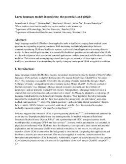 Large language models in medicine: the potentials and pitfalls