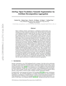 AttrSeg: Open-Vocabulary Semantic Segmentation via Attribute
  Decomposition-Aggregation