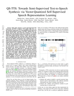 QS-TTS: Towards Semi-Supervised Text-to-Speech Synthesis via
  Vector-Quantized Self-Supervised Speech Representation Learning