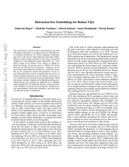 Distraction-free Embeddings for Robust VQA
