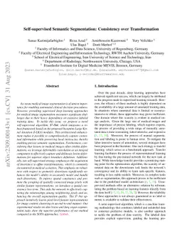 Self-supervised Semantic Segmentation: Consistency over Transformation