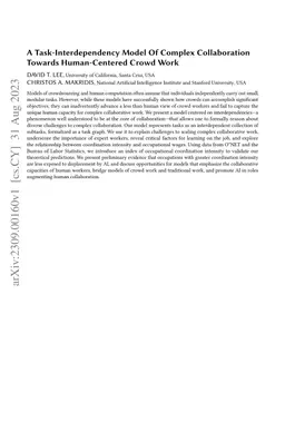 A Task-Interdependency Model of Complex Collaboration Towards
  Human-Centered Crowd Work