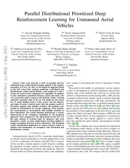 Parallel Distributional Prioritized Deep Reinforcement Learning for
  Unmanned Aerial Vehicles