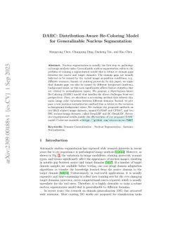 DARC: Distribution-Aware Re-Coloring Model for Generalizable Nucleus
  Segmentation