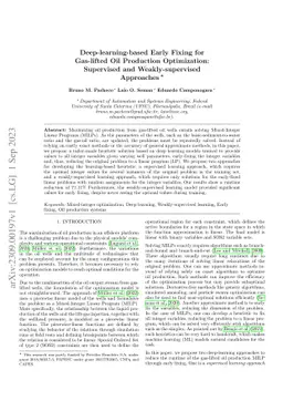 Deep-learning-based Early Fixing for Gas-lifted Oil Production
  Optimization: Supervised and Weakly-supervised Approaches