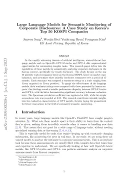 Large Language Models for Semantic Monitoring of Corporate Disclosures:
  A Case Study on Korea's Top 50 KOSPI Companies