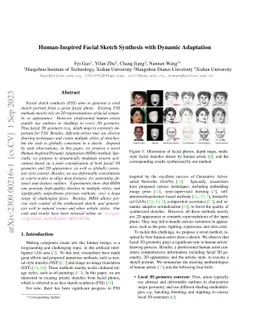 Human-Inspired Facial Sketch Synthesis with Dynamic Adaptation