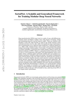 SortedNet: A Scalable and Generalized Framework for Training Modular
  Deep Neural Networks
