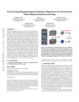 Fine-Grained Spatiotemporal Motion Alignment for Contrastive Video
  Representation Learning