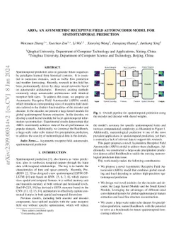 ARFA: An Asymmetric Receptive Field Autoencoder Model for Spatiotemporal
  Prediction
