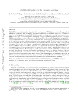 Multi-fidelity reduced-order surrogate modeling