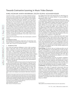 Towards Contrastive Learning in Music Video Domain