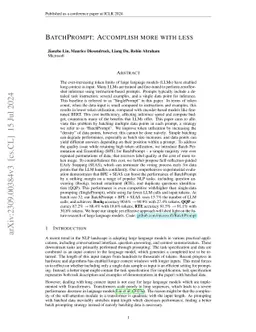 BatchPrompt: Accomplish more with less