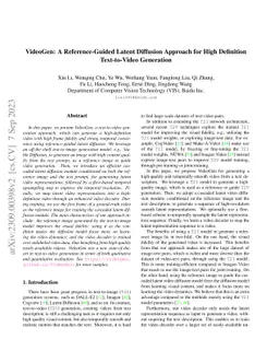 VideoGen: A Reference-Guided Latent Diffusion Approach for High
  Definition Text-to-Video Generation