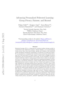 Advancing Personalized Federated Learning: Group Privacy, Fairness, and
  Beyond
