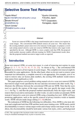 Selective Scene Text Removal