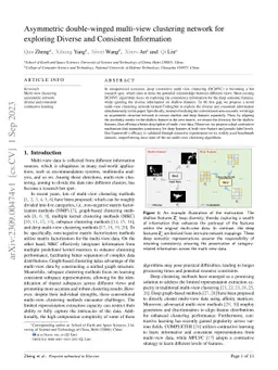 Asymmetric double-winged multi-view clustering network for exploring
  Diverse and Consistent Information
