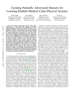 Curating Naturally Adversarial Datasets for Learning-Enabled Medical
  Cyber-Physical Systems