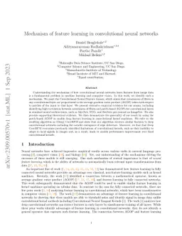 Mechanism of feature learning in convolutional neural networks