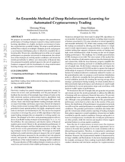 An Ensemble Method of Deep Reinforcement Learning for Automated
  Cryptocurrency Trading
