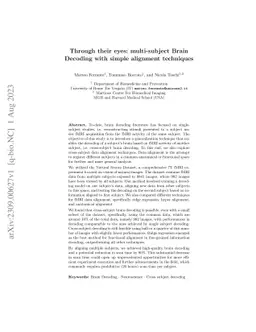 Through their eyes: multi-subject Brain Decoding with simple alignment
  techniques