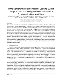 Finite Element Analysis and Machine Learning Guided Design of Carbon
  Fiber Organosheet-based Battery Enclosures for Crashworthiness