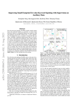 Improving Small Footprint Few-shot Keyword Spotting with Supervision on
  Auxiliary Data