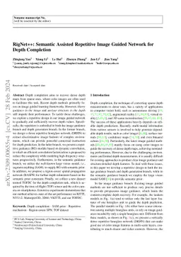 RigNet++: Semantic Assisted Repetitive Image Guided Network for Depth
  Completion