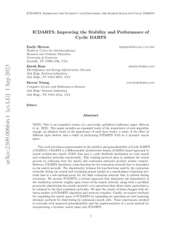 ICDARTS: Improving the Stability and Performance of Cyclic DARTS