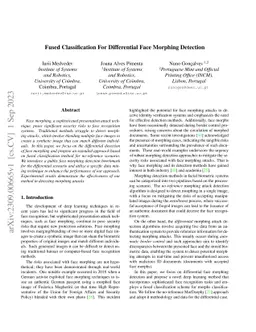 Fused Classification For Differential Face Morphing Detection