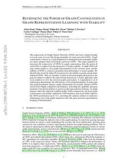 Rethinking the Power of Graph Canonization in Graph Representation
  Learning with Stability