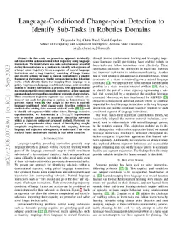 Language-Conditioned Change-point Detection to Identify Sub-Tasks in
  Robotics Domains