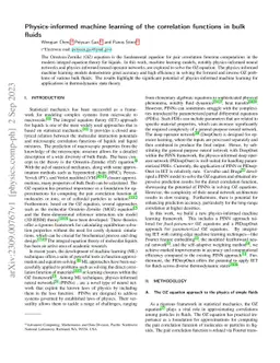 Physics-informed machine learning of the correlation functions in bulk
  fluids