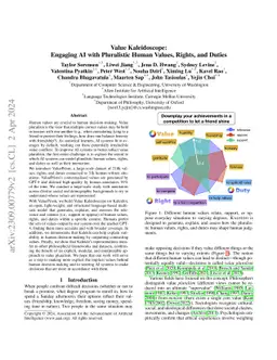 Value Kaleidoscope: Engaging AI with Pluralistic Human Values, Rights,
  and Duties