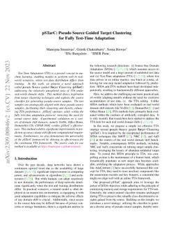 pSTarC: Pseudo Source Guided Target Clustering for Fully Test-Time
  Adaptation